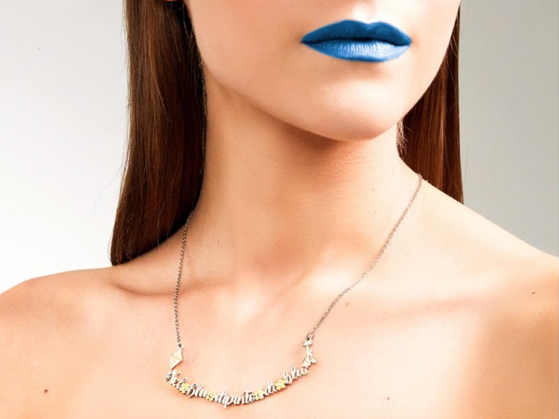 Collana da favola di Mary Poppins "Nel blu dipinto di blu"