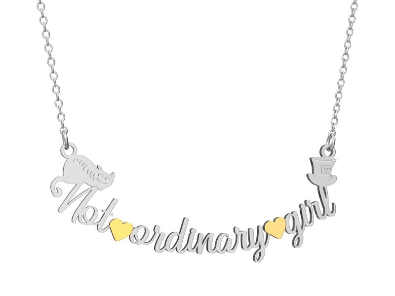 Collana da favola di Alice in Wonderland "Not ordinary girl"