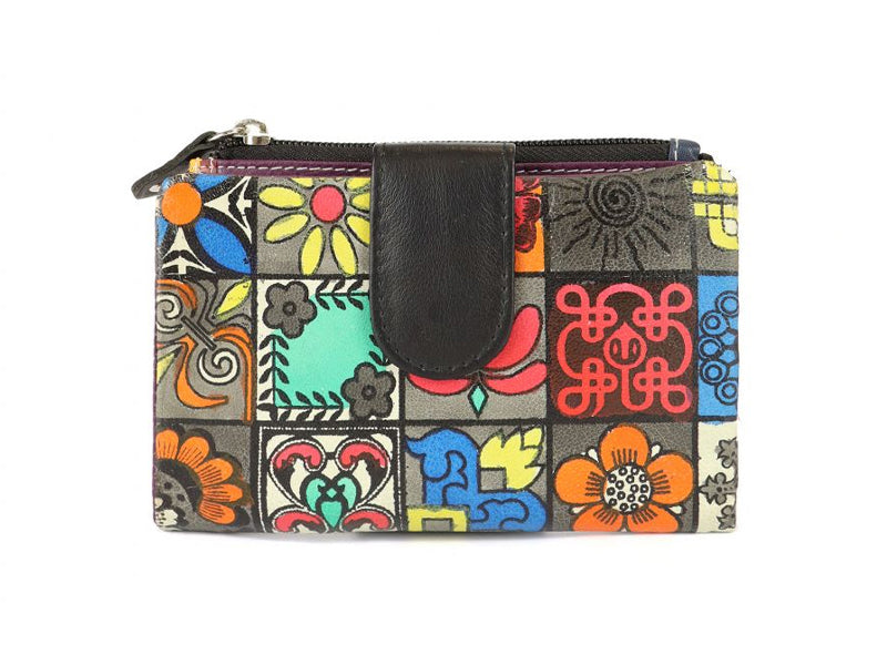 Portafoglio Origami Paint Medium da donna in vera pelle