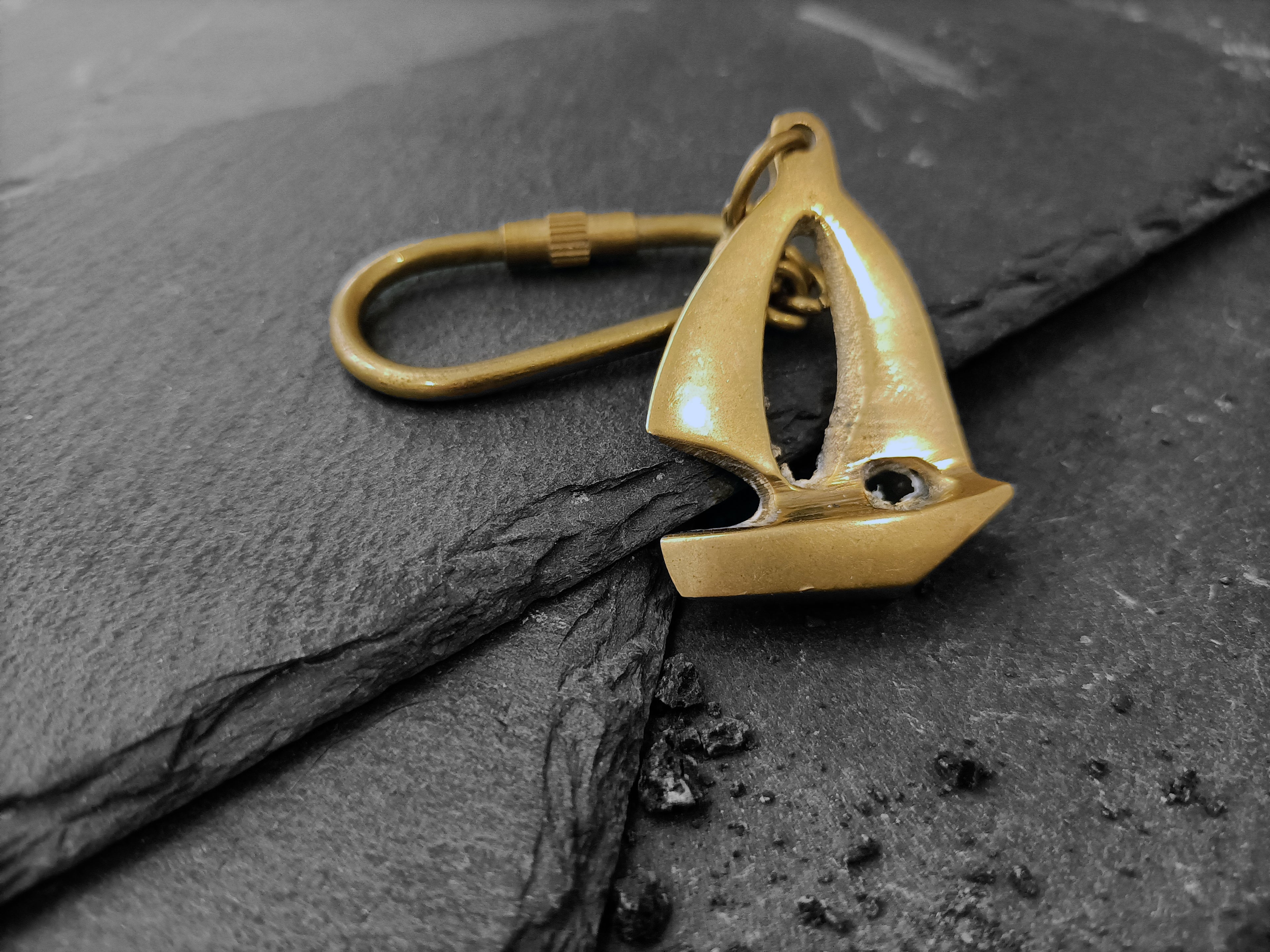 Meraki Portachiavi Pontius barca a vela in ottone