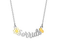 "Sorridi! La felicità parte sempre da te ❤️"  Collana "sorridi" con piccola margherita smaltata e dolce farfalla.