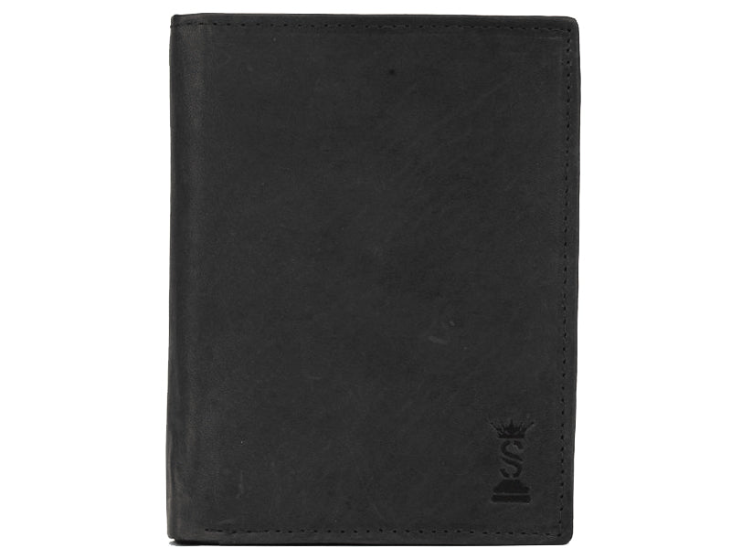 Vertical ANTI-RFID wallet for men in genuine leather 